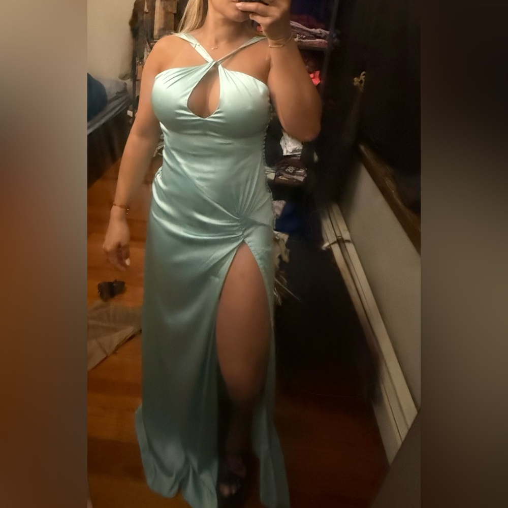For Love And Lemons Aqua Prom Dress